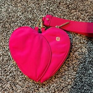 lululemon athletica Vibrant Pink Heart Crossbody Bag